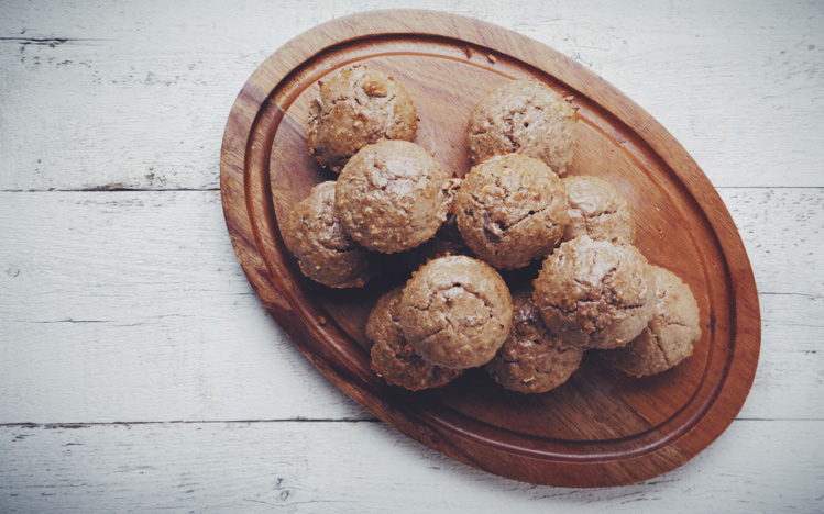Cocoa Cranberry Protein Muffins